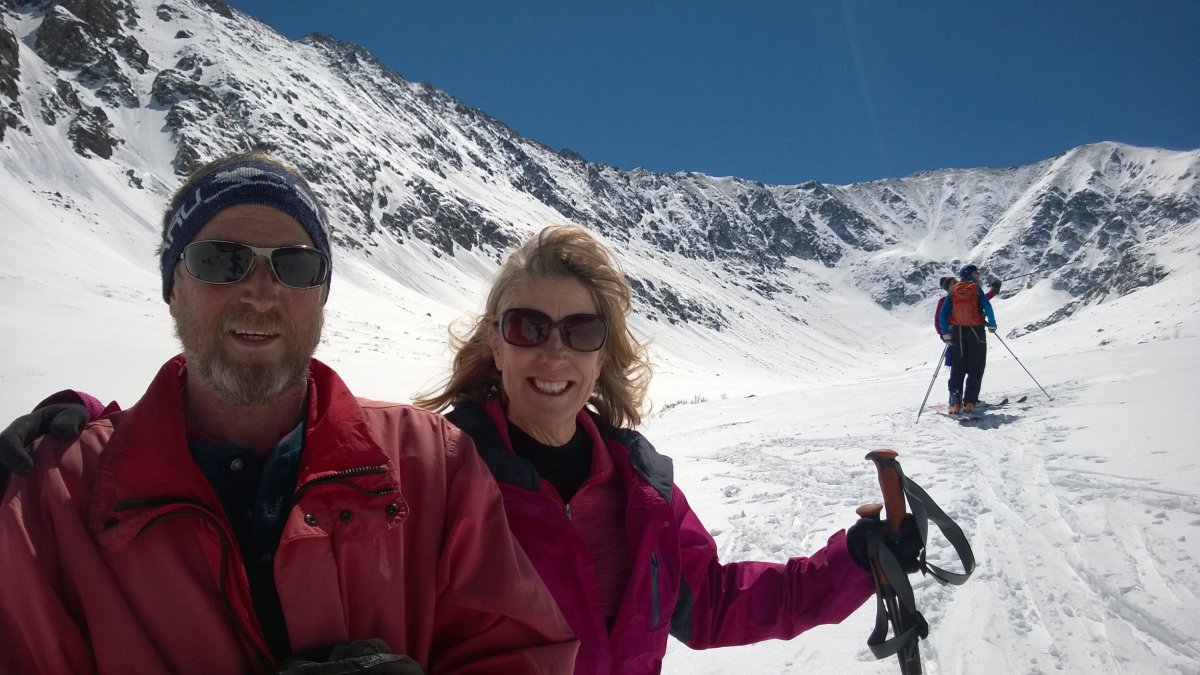 Bill and Pam on over night cabin trip